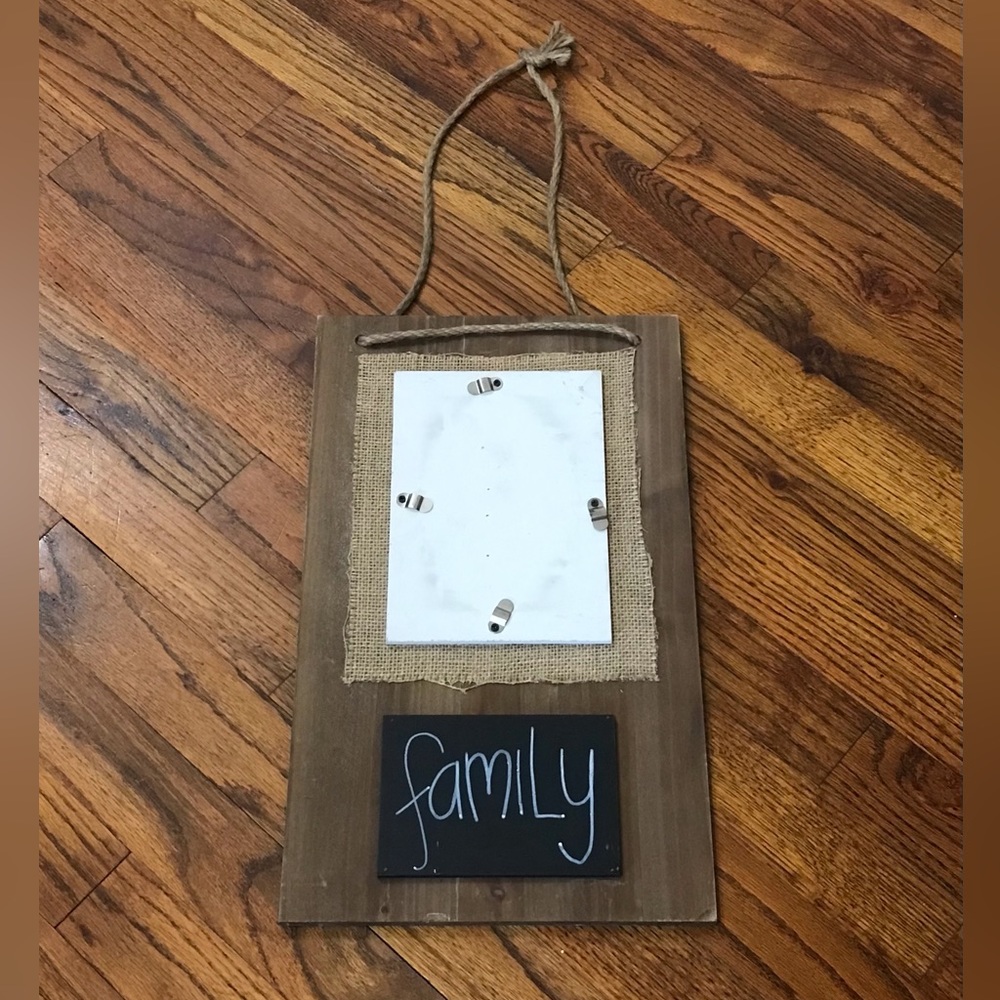 Enchante Burlap Chalkboard Family Photo Picture Note Farmhouse Decor Board
Frame
